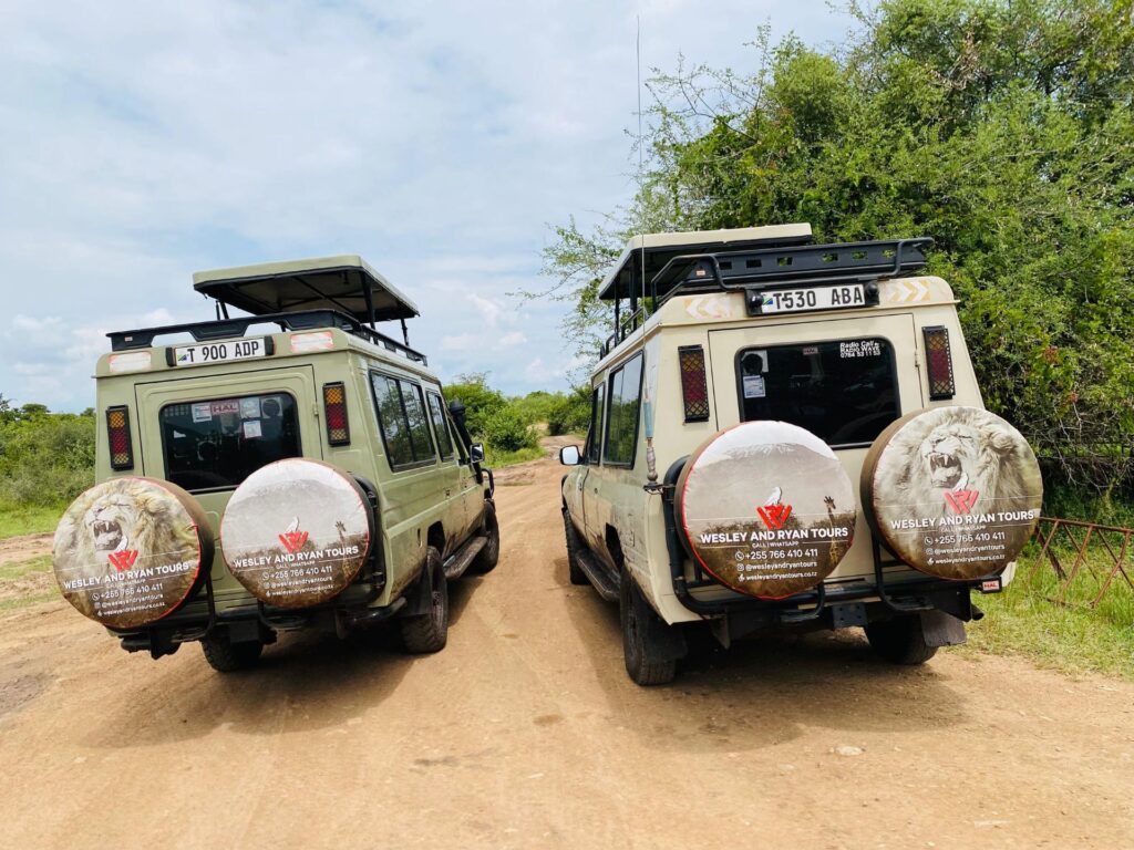 Two Wesley and Ryan Tours Safari Vehicle