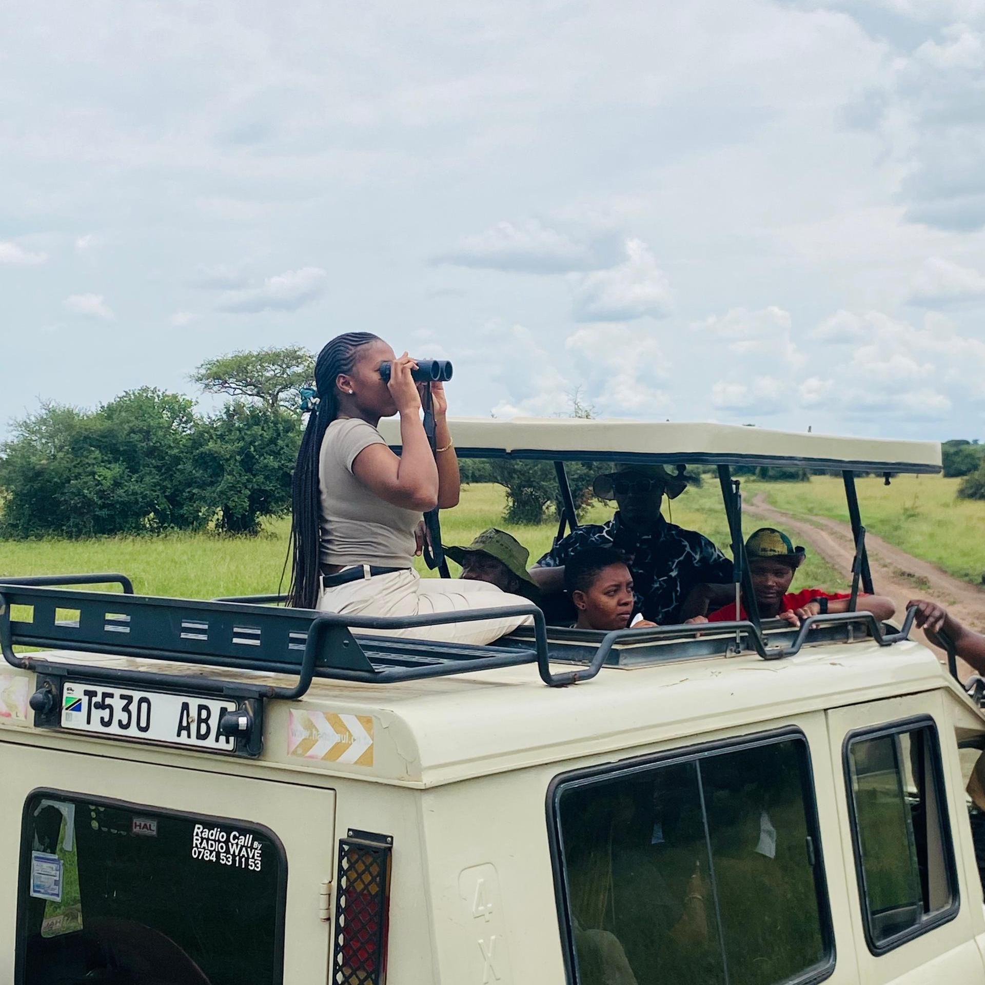 Wesley and Ryan Tours Safari Vehicle with game viewing
